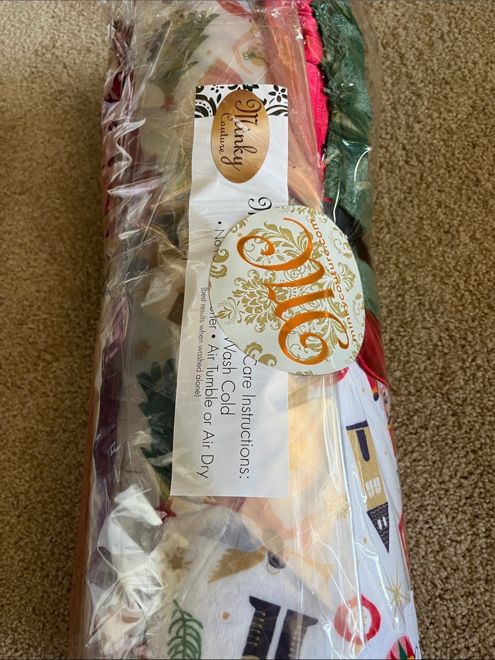 Minky Couture Holiday Plush Throw Blanket - Multi